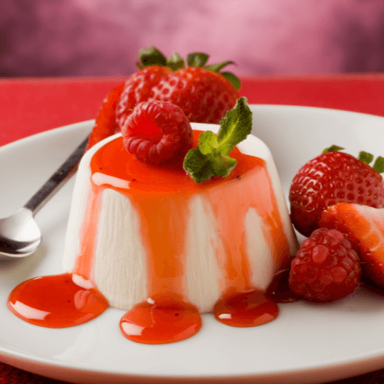 Panna Cotta cu căpșuni